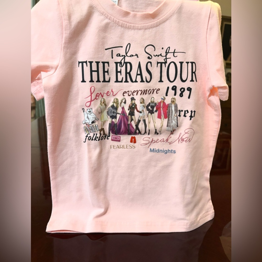 Taylor Swift Pink The Eras Tour Kids Tee